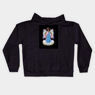 Black Angel Lady Kids Hoodie